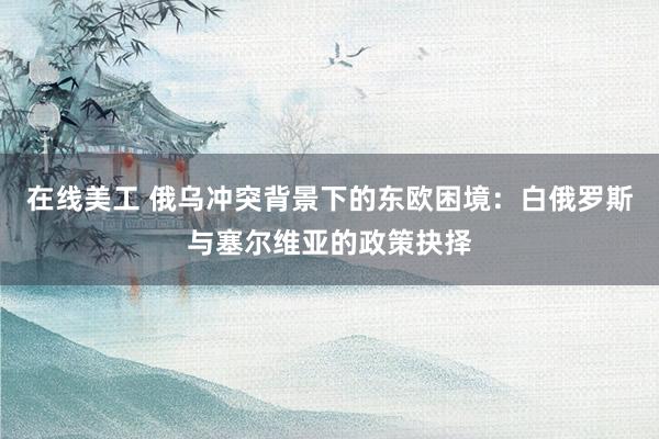 在线美工 俄乌冲突背景下的东欧困境：白俄罗斯与塞尔维亚的政策抉择