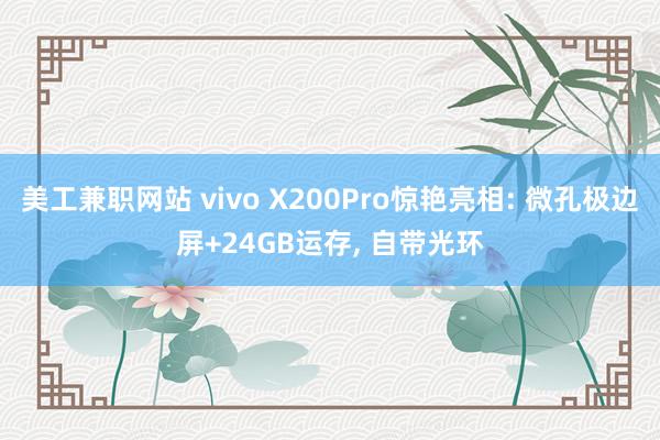 美工兼职网站 vivo X200Pro惊艳亮相: 微孔极边屏+24GB运存, 自带光环