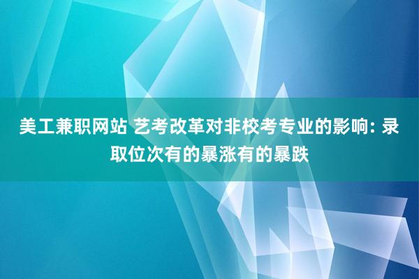 美工兼职网站 艺考改革对非校考专业的影响: 录取位次有的暴涨有的暴跌