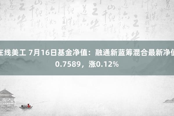 在线美工 7月16日基金净值：融通新蓝筹混合最新净值0.7589，涨0.12%